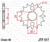 Звезда передняя JT Sprockets JTF517.18