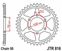 Звезда задняя JT Sprockets JTR816.38