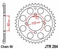 Звезда задняя JT Sprockets JTR284.38