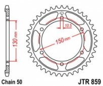  JT Sprockets JTR859.43 - звезда задняя YAMAHA FZS 600 FAZER 1996-2003, 530 шаг, 43 зуба