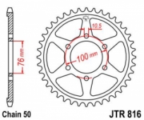 Звезда задняя JT Sprockets JTR816.47