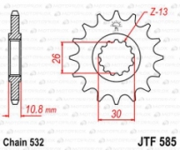 Звезда передняя JT Sprockets JTF585.17