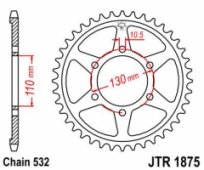 Звезда задняя JT Sprockets JTR1875.48