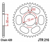 Звезда задняя JT Sprockets JTR216.37