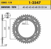 SunStar 1-3547-45 - звезда ведомая (задняя) стальная Sunstar для KTM, Husaberg, Husqvarna, под 520 цепь, 45 зубцов