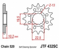 Звезда передняя JT Sprockets JTF432.14SC