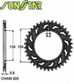 SunStar SUNR 1-3631-48 - звезда задняя BETA 450/498/520 RR 2010-2014, GAS GAS EC 125/200/250/300/400/450/515 2001-2015, HUSQVARNA CR/WR 250/300/360, TE 410/510/570/610