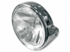 VICMA VIC-7275- фара передняя, хромированная, 190 мм (H4 12V 60 / 55W + 12V 5W)