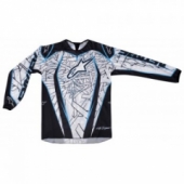 Кроссовая футболка (джерси) Alpinestars Charger (3761211) Black-Blue XL