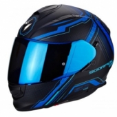 Мотошлем Scorpion Exo-510 Air Sync Matt Black-Neon Blue M