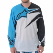 Кроссовая футболка (джерси) Alpinestars Techstar Cyan Black L