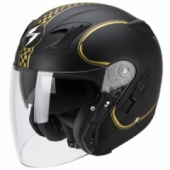 Мотошлем Scorpion Exo-220 Bixby Matt Black-Gold XL