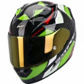 Мотошлем Scorpion Exo-1200 Air Stella Black-Green-Red M