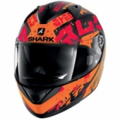 Мотошлем Shark Ridill Kengal Mat Black-Orange-Red L