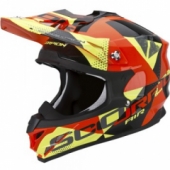 Мотошлем Scorpion VX-15 Evo Air Akra Black-Orange-Yellow L