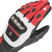 Мотоперчатки кожаные Dainese 4 Stroke White-Red-Black S