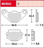 Колодки тормозные дисковые LUCAS MCB523