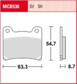 Тормозные колодки LUCAS MCB530SH (FDB337)