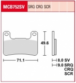 Колодки тормозные TRW LUCAS MCB752SV