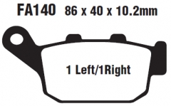 Колодки тормозные дисковые EBC FA140 Комплект дисковых тормозных колодок для мотоциклов FA140