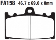 Колодки тормозные дисковые EBC FA158HH Комплект дисковых тормозных колодок EBC FA158HH для мотоцикла