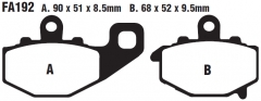 Колодки тормозные дисковые EBC FA192HH EBC FA192HH - комплект синтетических тормозных колодок для мотоциклов