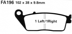 EBC FA196V - комплект дисковых тормозных колодок для мотоцикла. Тормозные колодки EBC FA196V