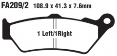 Тормозные колодки EBC FA209/2V