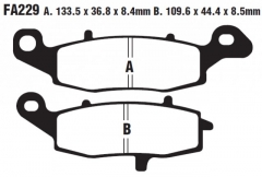 Комплект полусинтетических тормозных колодок для мотоциклов EBC FA229V