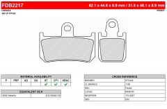 Колодки тормозные FERODO FDB2217ST Sintergrip (Road)