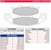 Колодки тормозные дисковые FERODO FDB481P