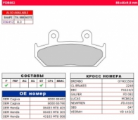 Колодки тормозные FERODO FDB663 Platinum (Road)