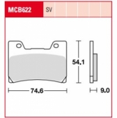 Колодки тормозные дисковые LUCAS MCB622