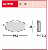 Колодки тормозные дисковые LUCAS MCB539