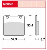 Колодки тормозные дисковые TRW LUCAS MCB542