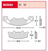 Колодки тормозные дисковые LUCAS MCB569