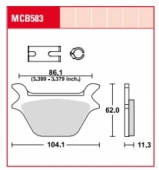 Колодки тормозные дисковые LUCAS MCB583LF