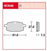 Колодки тормозные дисковые LUCAS MCB590