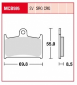 Колодки тормозные дисковые LUCAS MCB595