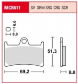 Колодки тормозные дисковые LUCAS MCB611