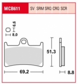 Колодки тормозные LUCAS MCB611SV