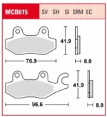Колодки тормозные дисковые LUCAS MCB615