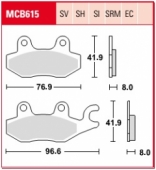 Колодки тормозные дисковые LUCAS MCB615SI