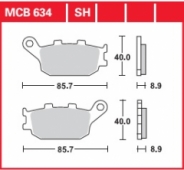 Колодки тормозные дисковые LUCAS MCB634SH
