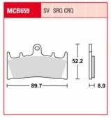 Колодки тормозные дисковые LUCAS MCB659