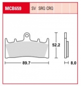 Колодки тормозные дисковые TRW LUCAS MCB659SV