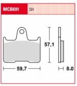 Колодки тормозные дисковые LUCAS MCB691