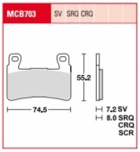 Колодки тормозные дисковые LUCAS MCB703 Колодки тормозные TRW LUCAS MCB703