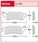 Комплект дисковых тормозных колодок LUCAS MCB 704SV для мотоцикла Колодки тормозные TRW LUCAS MCB704SV