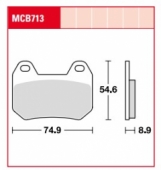Колодки тормозные дисковые LUCAS MCB713